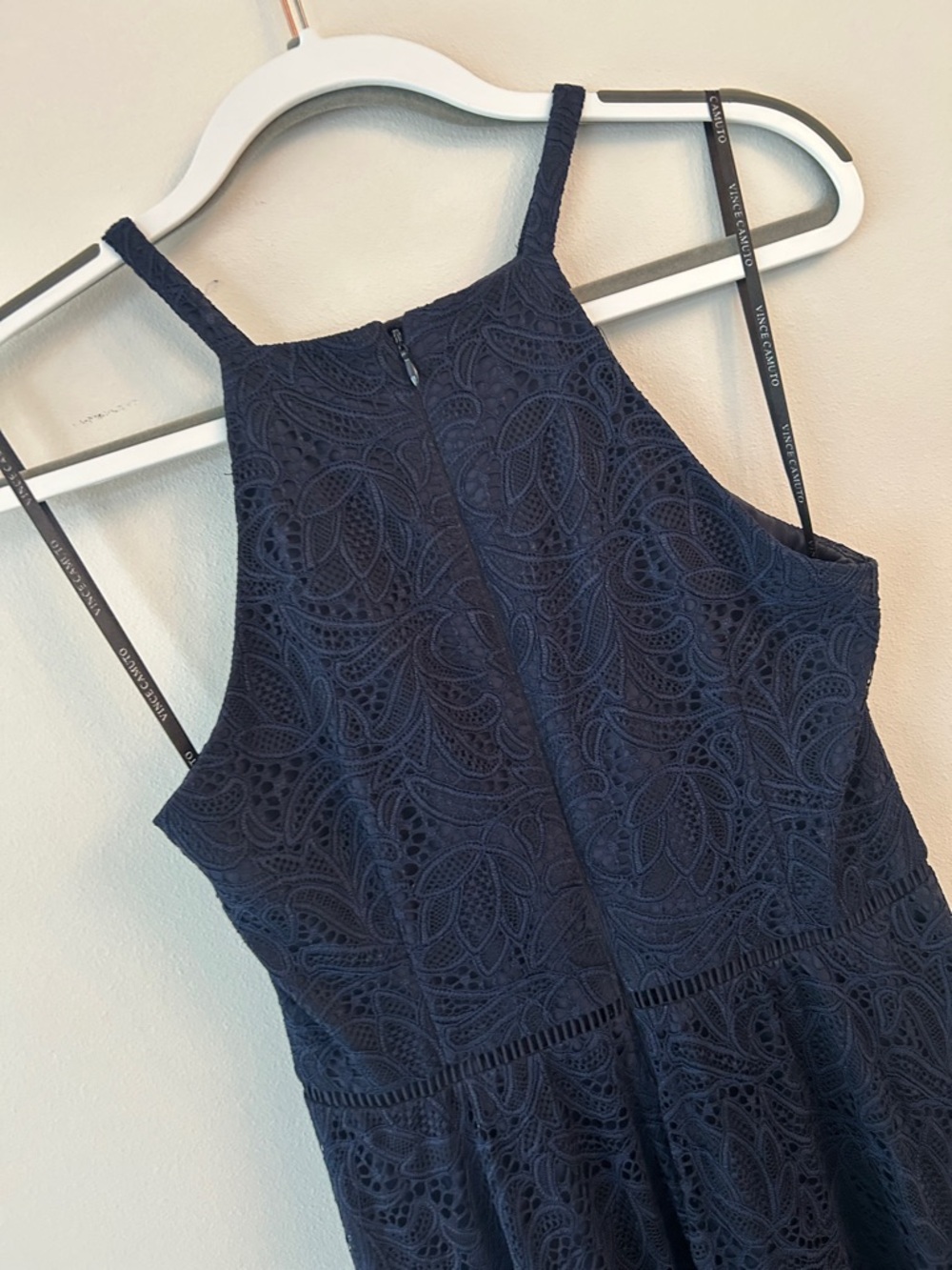 Vince Camuto Navy Blue Lace Midi Dress - Picture 4 of 6
